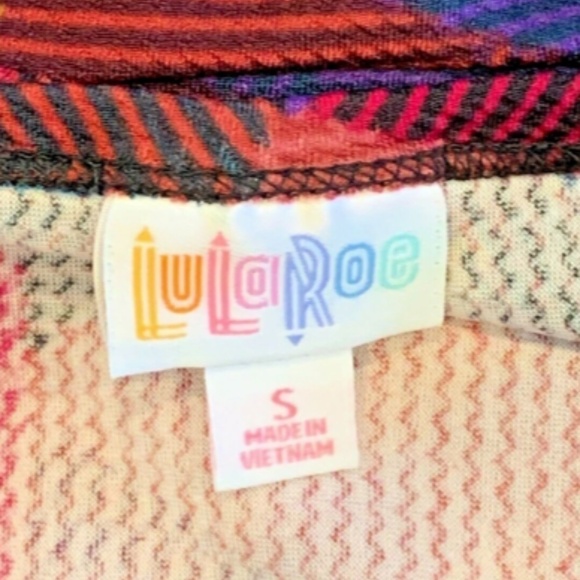 LulaRoe Nicole Stretch Fit & Flare Drop Waist Pullover Sz S Colorful Dress #229E - Picture 4 of 6